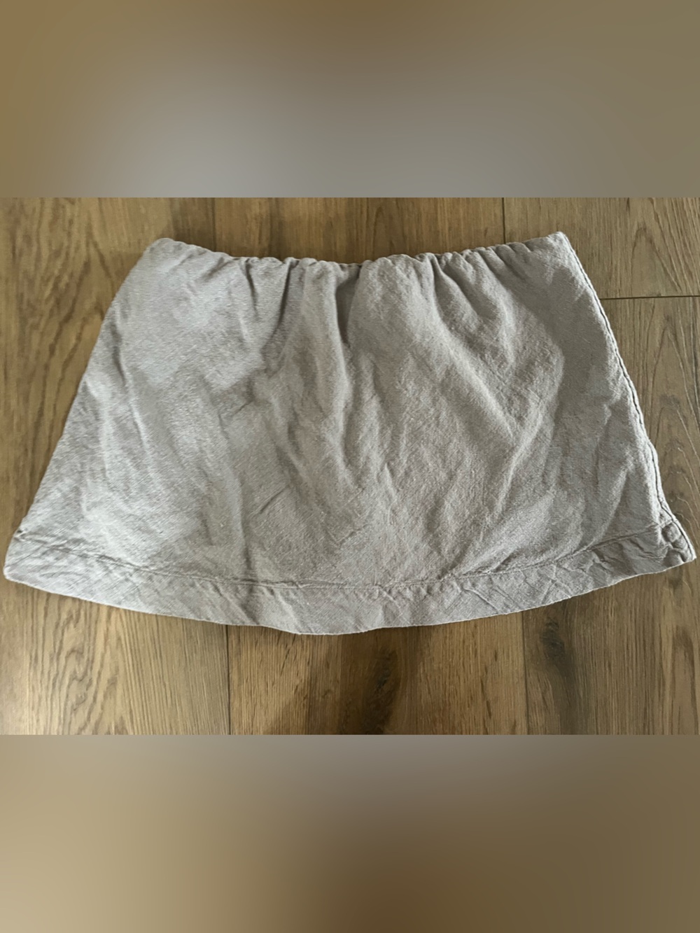 Free People Micro Mini Cotton-Linen Skirt Small